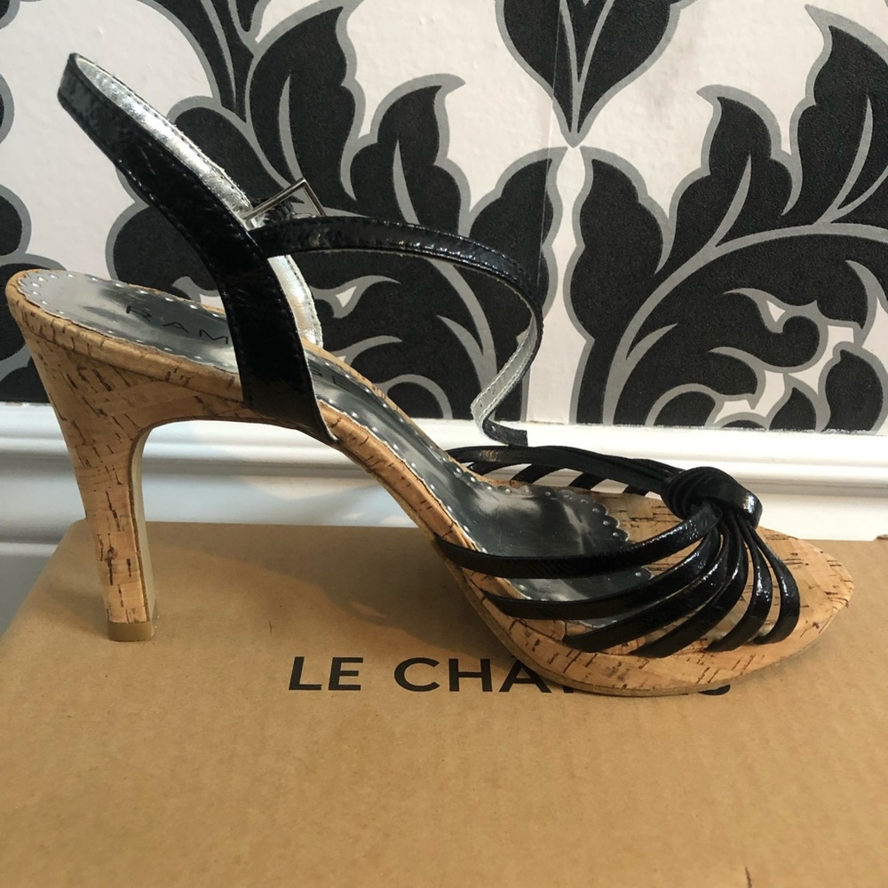 Size 9 Black Strap Heel